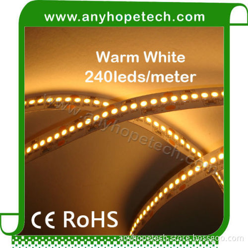 China factory directly sell 57.6W per meter 240leds led strip lighting tape